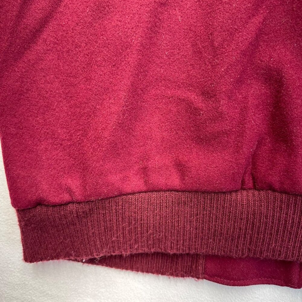 Vintage 80s LL Bean Plaid Lined Wool Bomber Jacket Coat Mens Size Large Red READ - Picture 15 of 16